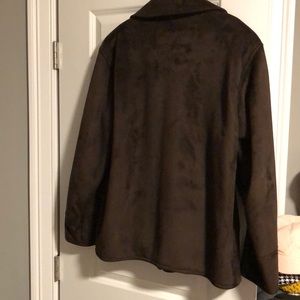 Men’s brown suede coat w/ matching gloves